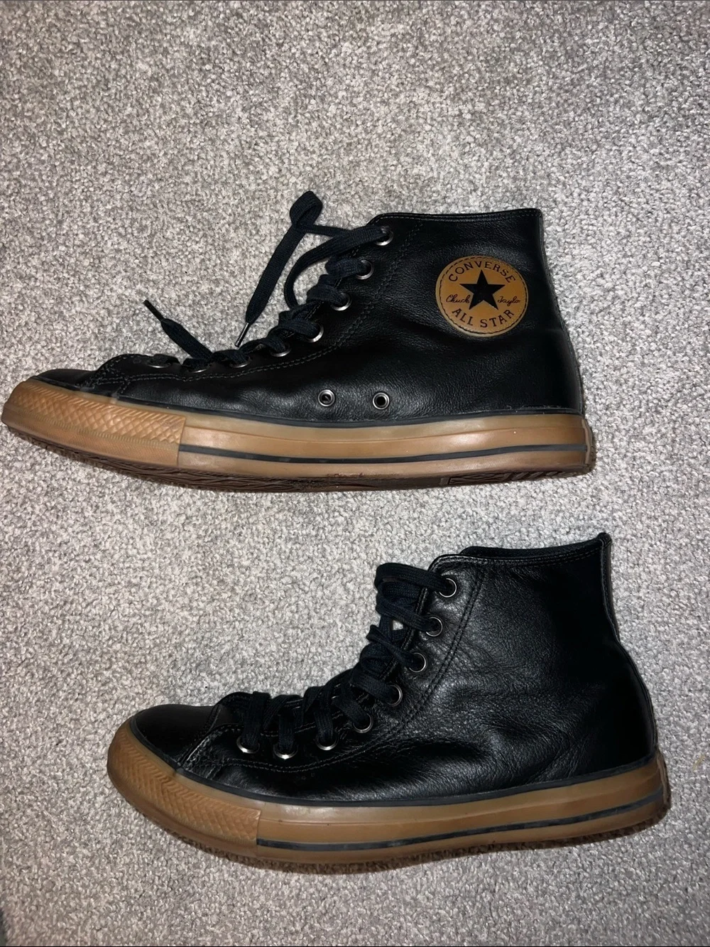 Unisex Converse Chuck Taylor All Star HighTops sz men’s 9/womens 11 🖤🤎 - Picture 2 of 12